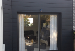 extension ossature bois bardage alu