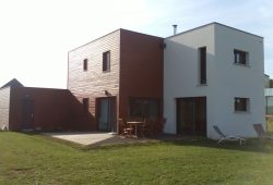 extension brique maison bois