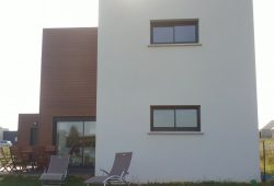 extension brique maison bois
